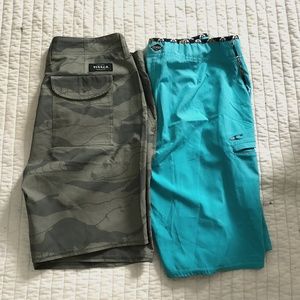 2 pair of boys board shorts. Vissla and O’Niell. Size 27